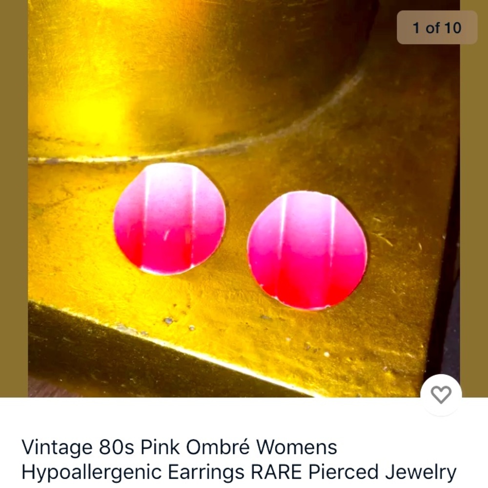 Hot pink vintage ombre earrings womens jewelry